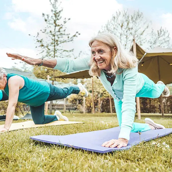 Old Women Doing Yoga